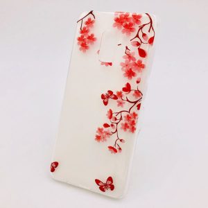 Coque samsung galaxy A8 2018 arbre fleurs