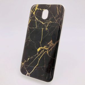 COQUE SAMSUNG GALAXY J7 2017 MARBRE NOIR OR