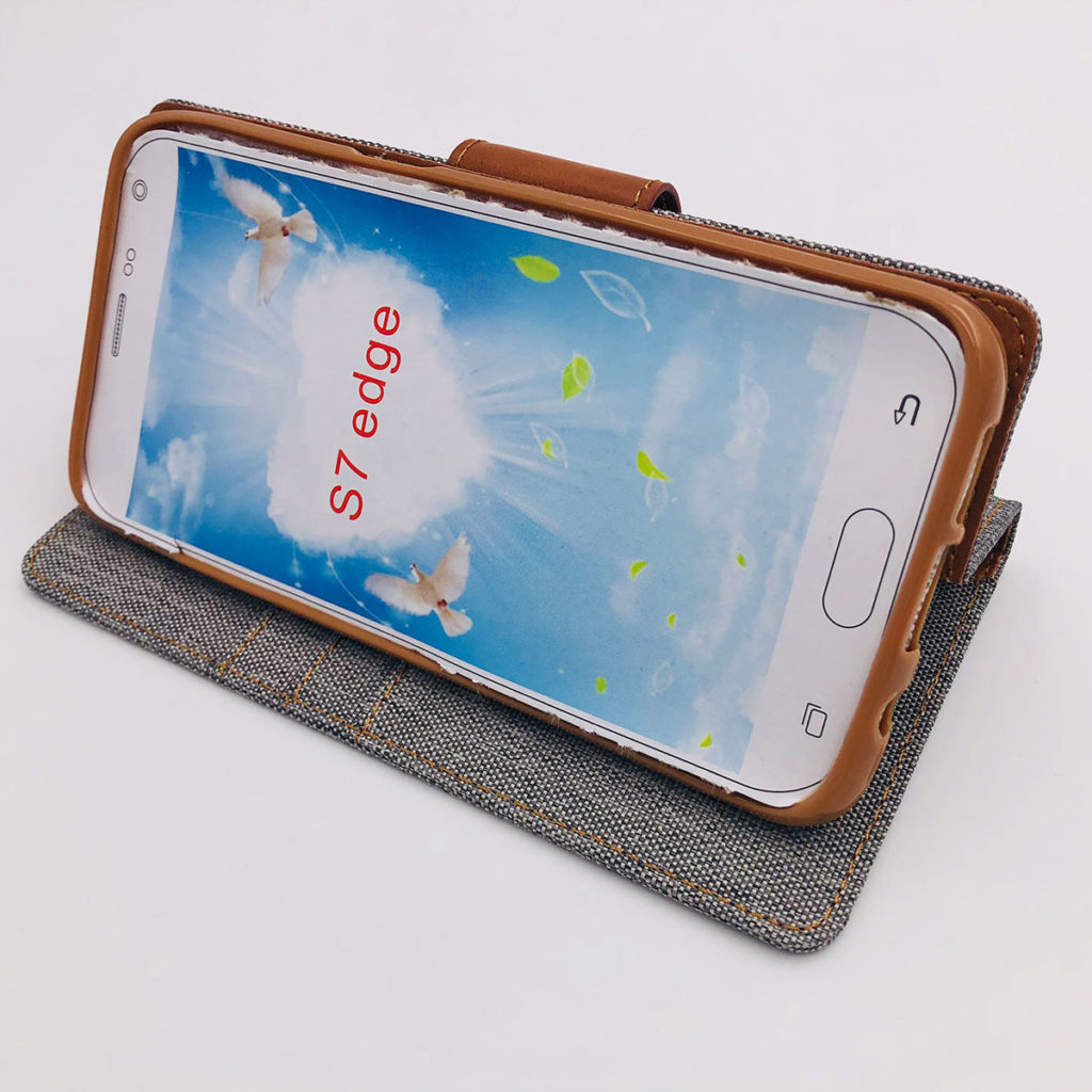 FLAP SAMSUNG GALAXY S7 EDGE COVER TISSU BICOLORE – Image 4