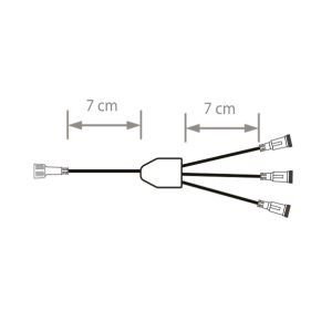 Connecteur 3 départs PVC – 24V